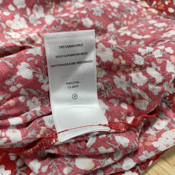 Rails NWT Anika Mini Dress Red Ditsy Floral Size 2X Lightweight Pullover V-Neck - Picture 12 of 13
